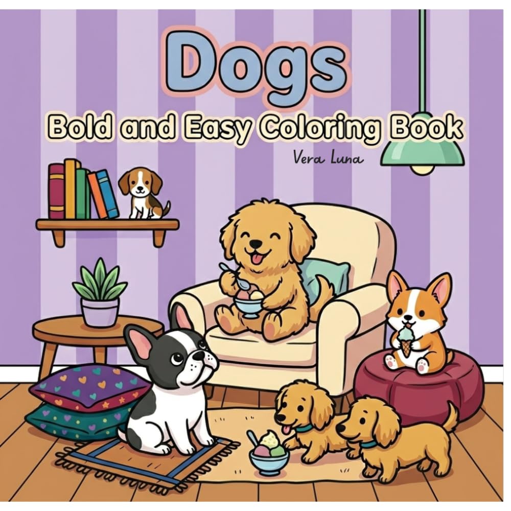 Dogs: Bold and Easy Coloring Book