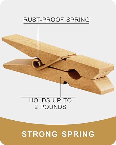 Miniatura 3 de Mini alfileres para fotos, pinzas de color dorado pequeñas, paquete de 100 clips de madera arcoíris coloridos con cuerda de 32 pies para