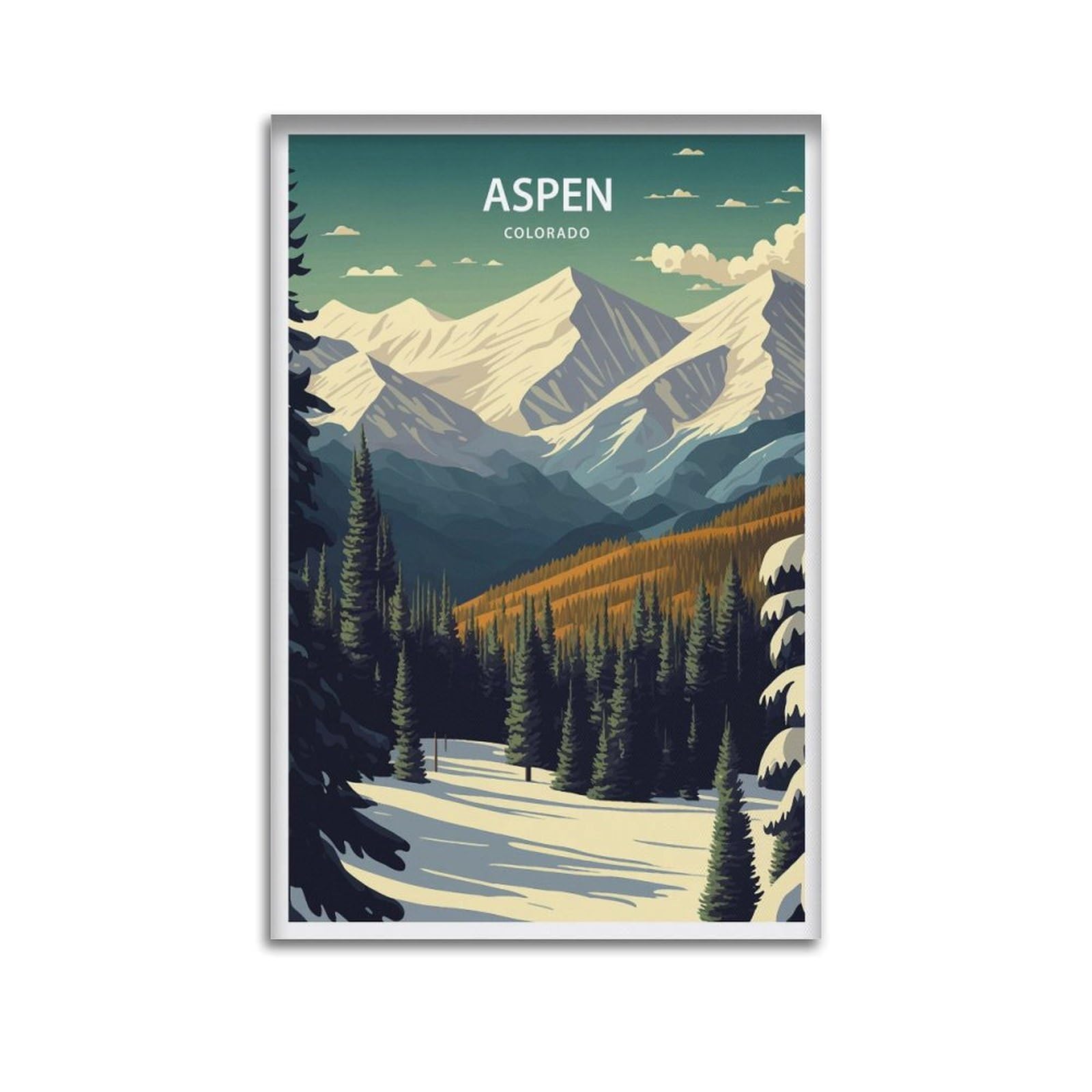 xiaoxiaoshen Aspen Colorado Travel 2 Canvas Poster Wall Art Prints Room Aesthetic Murals Bedroom And Living Decorations 20x30inch(50x75cm)