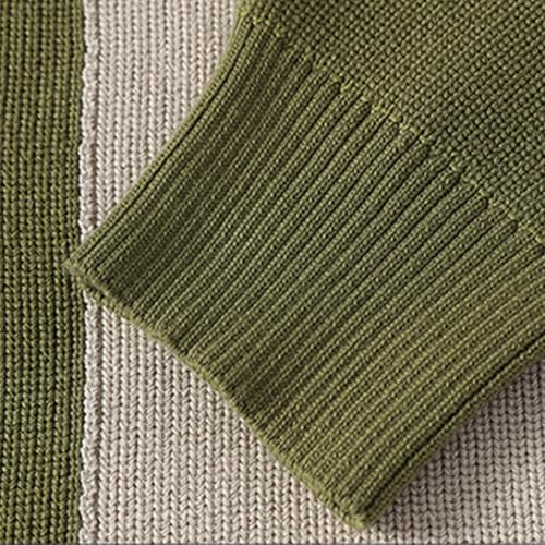 Men's Colorblock Sweater Unisex Round Neck Long Sleeve Casual Tunic Pullover Ribbed Knitted Patchwork Streetwear3