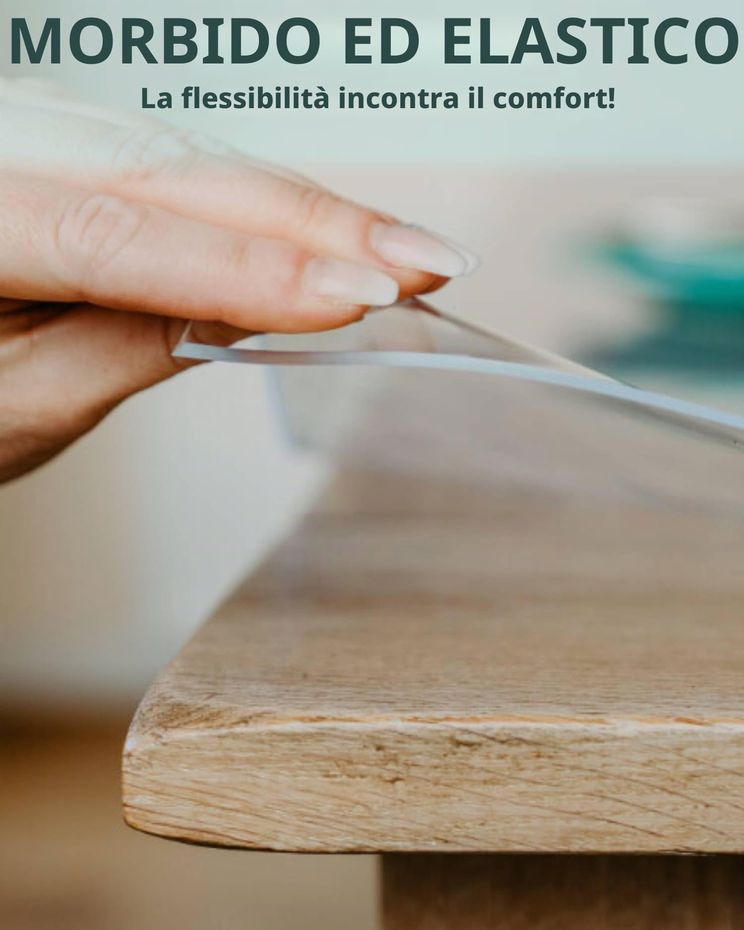 Copritavolo Trasparente PVC 1,7mm—80X120cm, Tovaglia Plastificata Rettangolare Trasparente — Cerata Tavolo Impermeabile/Antimacchia, Copri Tavolo Pvc Trasparentes Compatibile Con Gli Alimenti