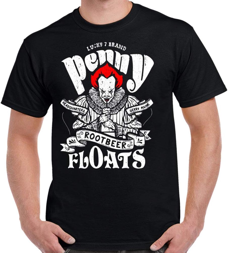 CustomT Pennywise Rootbeer Floats Distressed Design T-Shirt