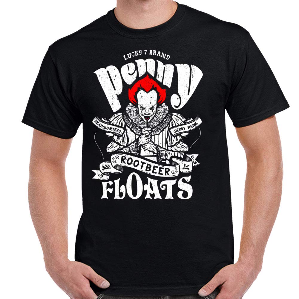 CustomT Pennywise Rootbeer Floats Distressed Design T-Shirt