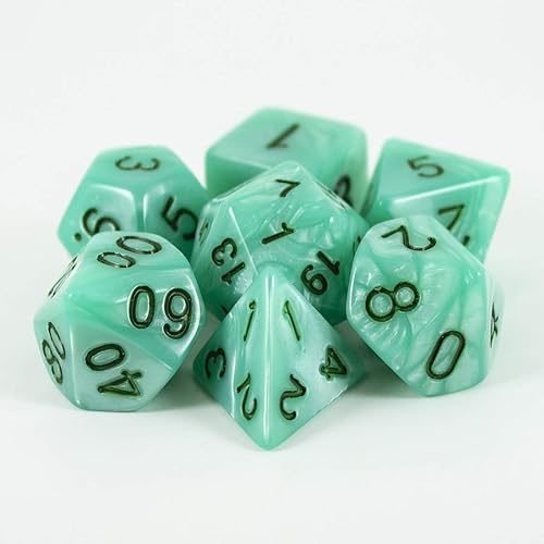 Miniatura 2 de Turquesa Pearl RPG Dice - Juego completo de poliédrico - 'Aqua'