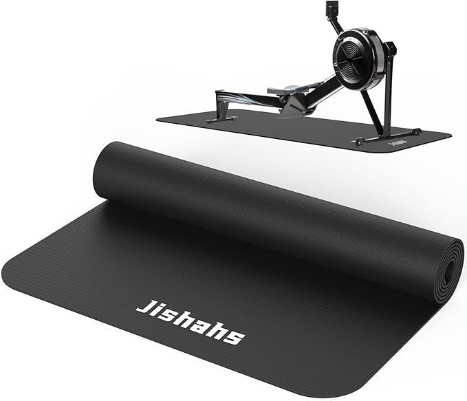 JISHAHS Universal Indoor Rowing Machine Mat 8.5 x 2.3 FT