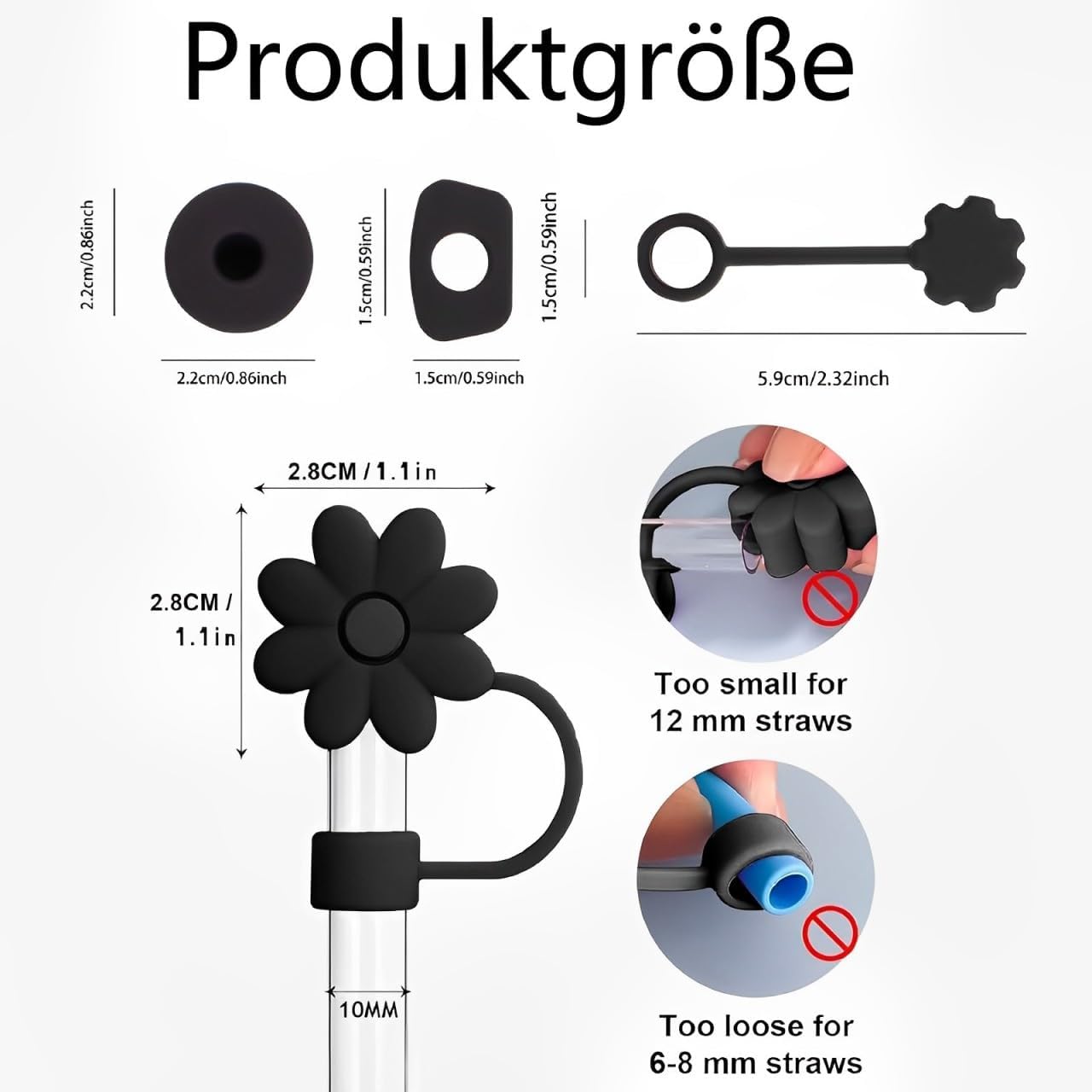 LUOJINYI Stanley Cup Accessories, Accessoire Stanley Cup,stanley Quencher Accessoire Pour Coupe Stanley, Accessoires Pour Coupe Stanley 800 ML - 1100 ML (Les Tasses Ne Sont Pas Incluses) (blanc