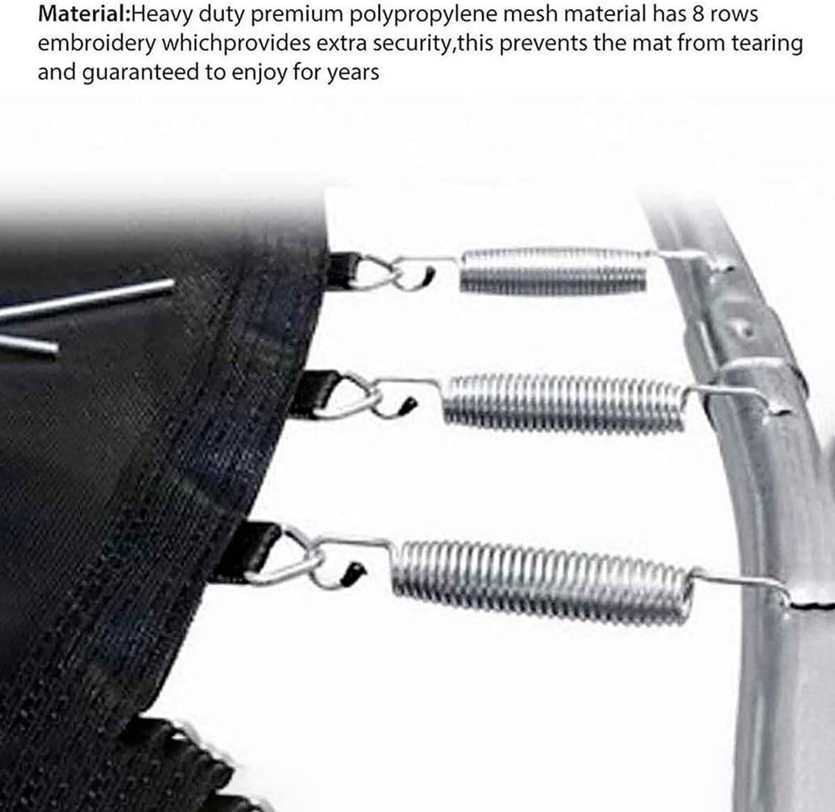 TFG - Ttfd 6/8/10/12/13/14/15/16FT Trampoline Replacement Bouncing Mattress Trampoline Bouncing Fabric Trampoline Accessories(8ft- (42 Buckles))