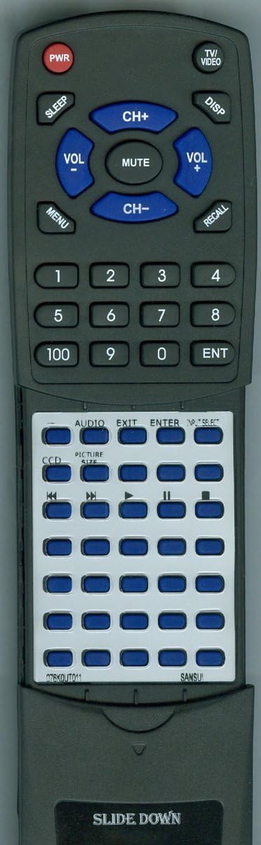 Replacement Remote Control for SANSUI SLED2400, 076K0UT011