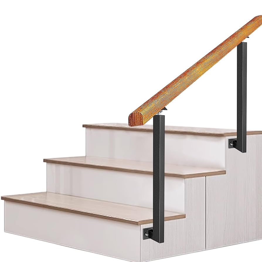 階段什器　ペイントビンテージ仕上げ　無垢材 Amazon.co.jp: 階段手すり 階段手すり 屋外用階段用無垢材階段