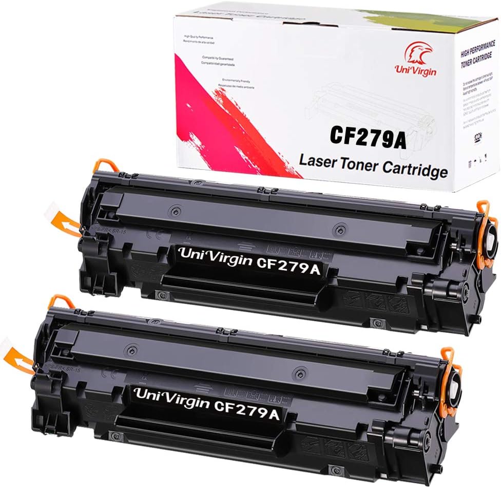 UniVirgin Compatible 79A CF279A Toner Cartridge Replacement for HP 79A CF279A Toner Cartridge for Use in HP Laserjet Pro M12a M12w Laserjet MFP M26nw MFP M26a Printer (Black, 2-Pack)
