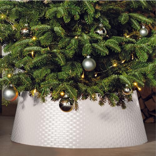 Gonna Per Albero Di Natale Rossa Con Ricamo Dorato 90cm | Copribase Elegante