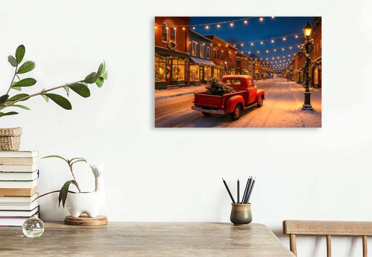 CALVENDO Leinwand · Weihnachten in Amerika – Magie im Lichterglanz