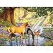 Bits and Pieces - 500 Piece Jigsaw Puzzle for Adults - Horses by the Stream - 500 pc Forest Scene Jigsaw by Artist Steve Crisp