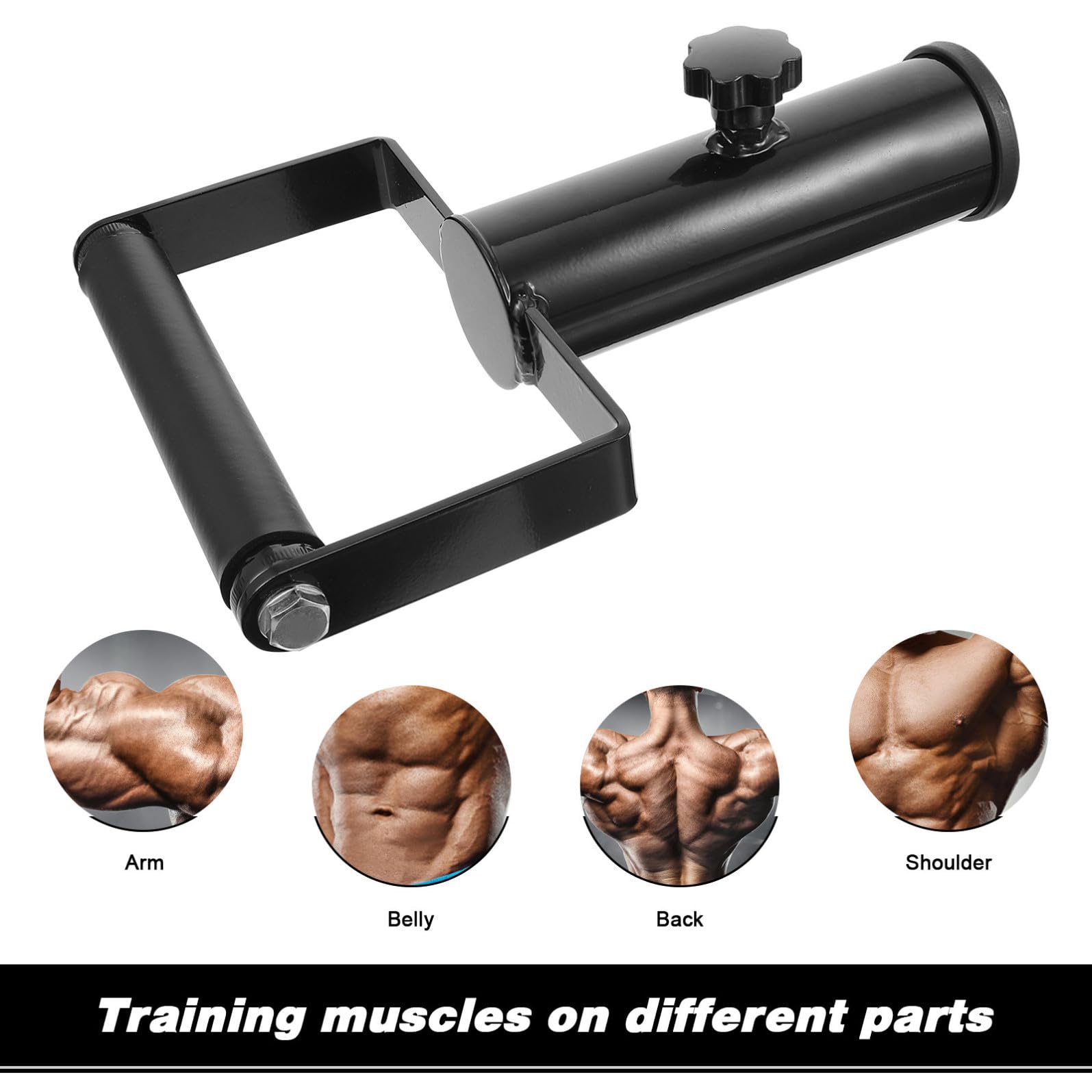 Fitness Grip per Bilanciere, 1 Pezzo, Acciaio Nero | Uso Casa e Palestra, Presa Confortevole, Struttura Heavy Duty, per Appassionati di Fitness