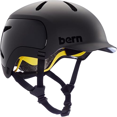Bern Watts 2.0 Adult Bicycle Helmet, Brim Style, Multisport Certified, MIPS Rotational Impact Protection, Compass Dial-Adjusted Fit, for Biking, disponible en Yaxa Costa Rica