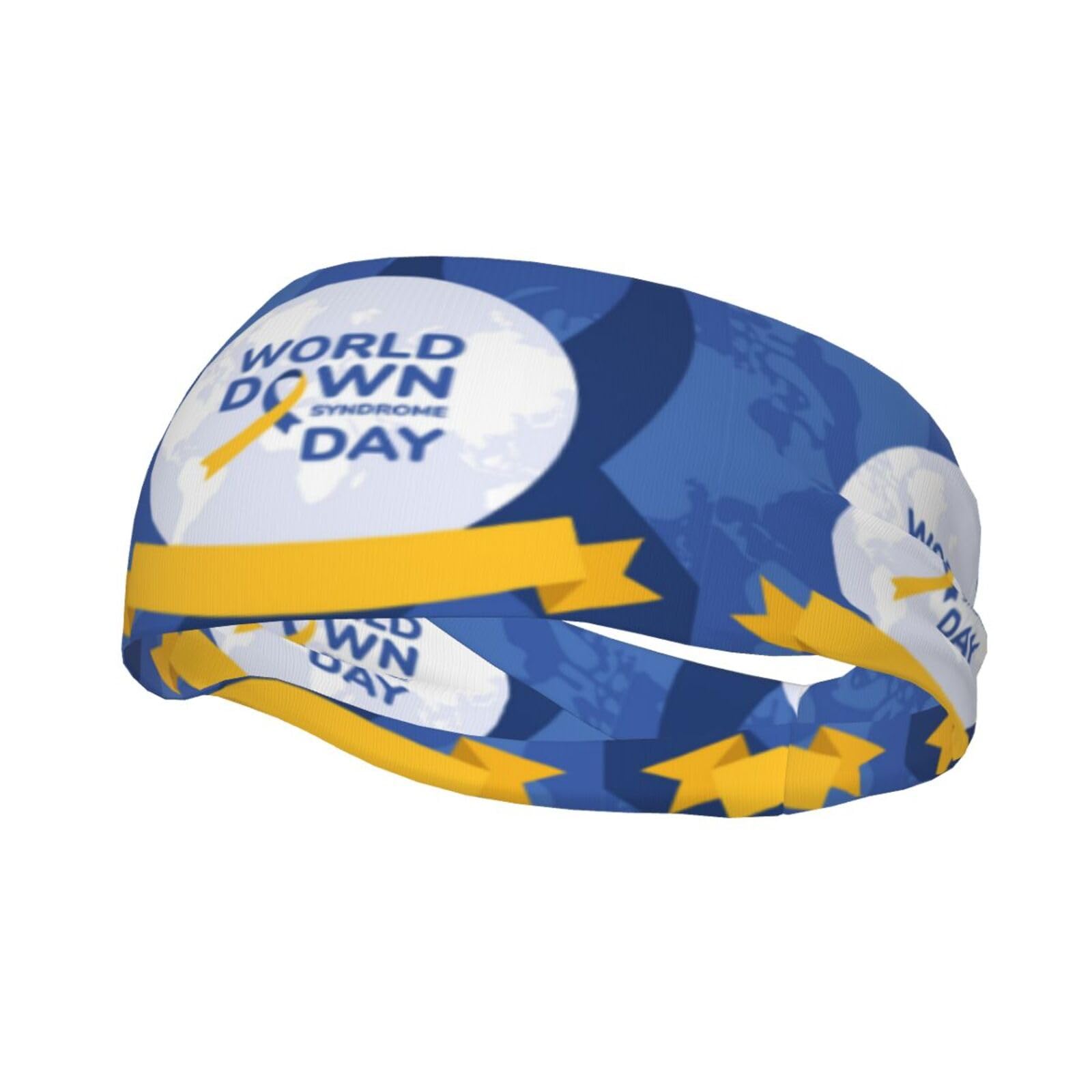 World Down Syndrome Awareness Day Headbands Sports Sweatband Athletic Exercise Bands Turban Hair Head For Men Women Yoga Fitness