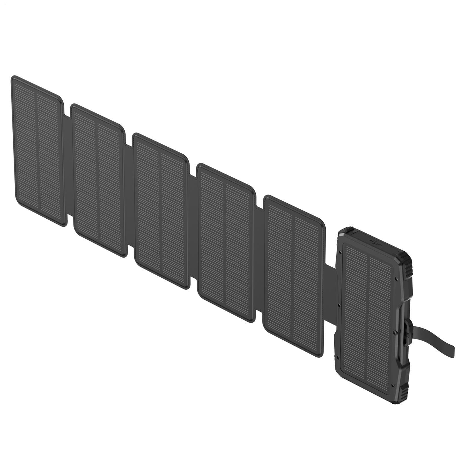 Batería Externa Solar 20000mAh Batería Externa Inalámbrica con Linterna