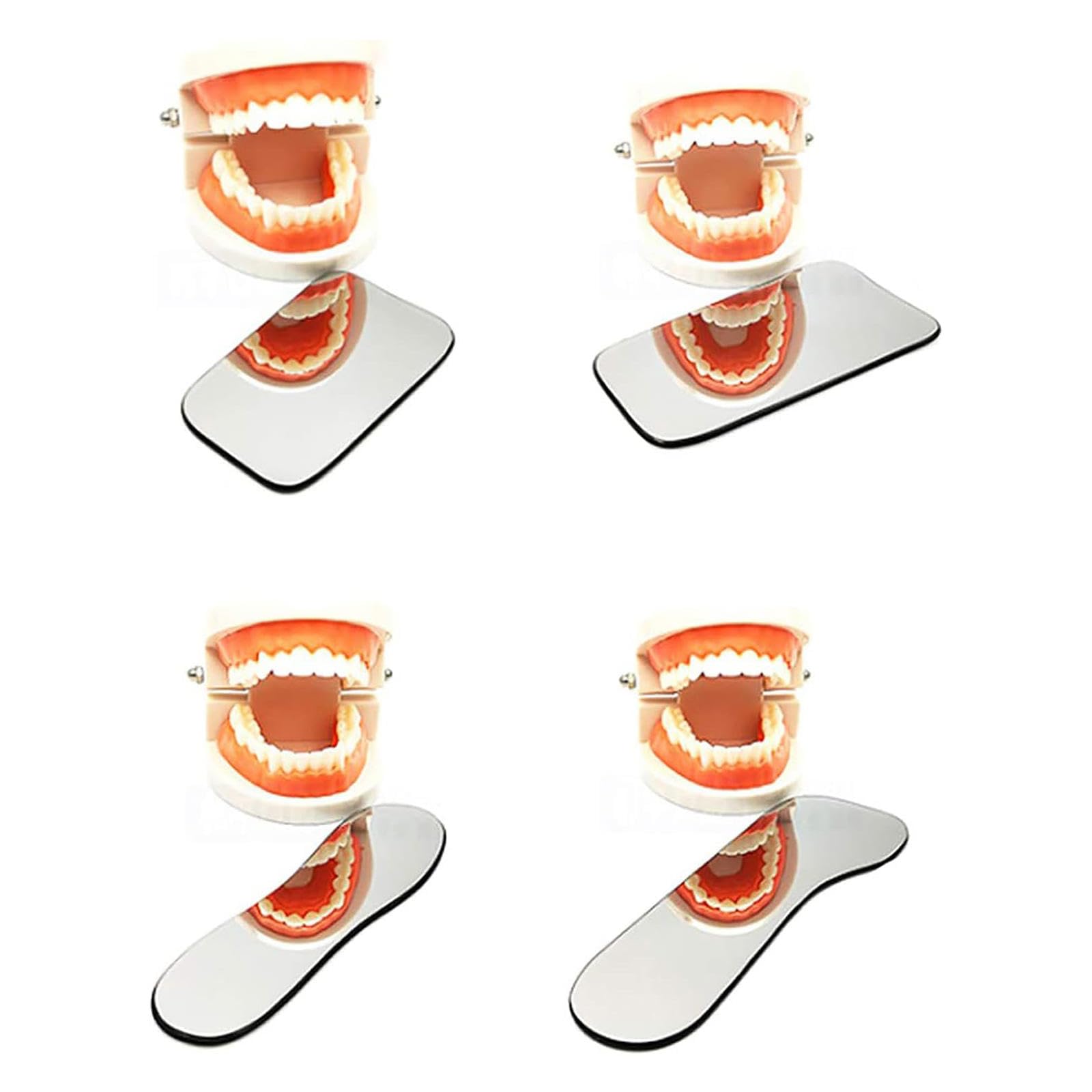 Miroir Intra-oral, 5 Pièces Photographiques Intra-orales Orthodontiques Dentaires, Miroir Réflecteur à 2 Côtés pour Verre Orthodontique de Dentiste de Clinique