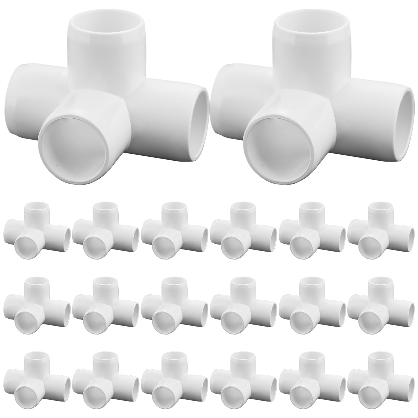 wtxhhy 20-Pack 1/2 inch 4 Way PVC Fittings