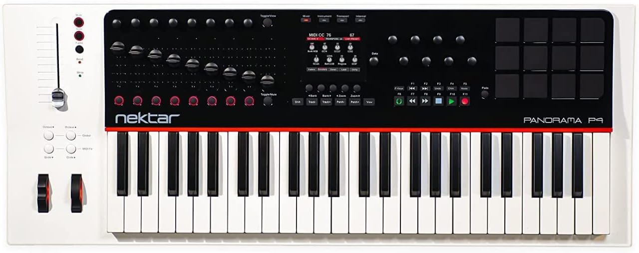 Panorama P4 - USB MIDI Controller Keyboard with Nektar DAW Integration, White