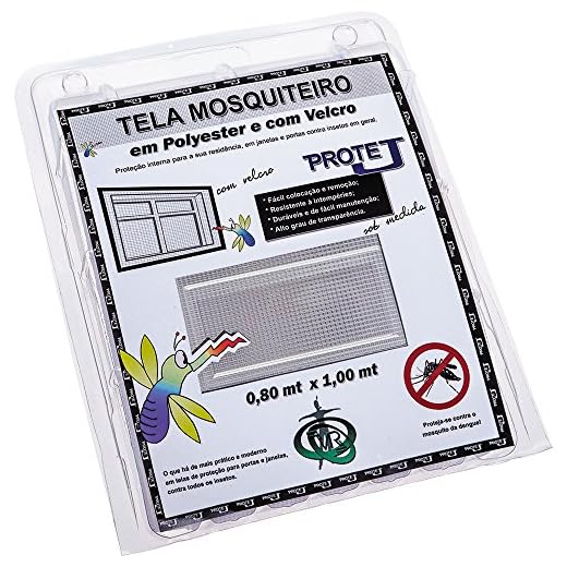 Tela Mosquiteiro Com Velcro Protej Branca