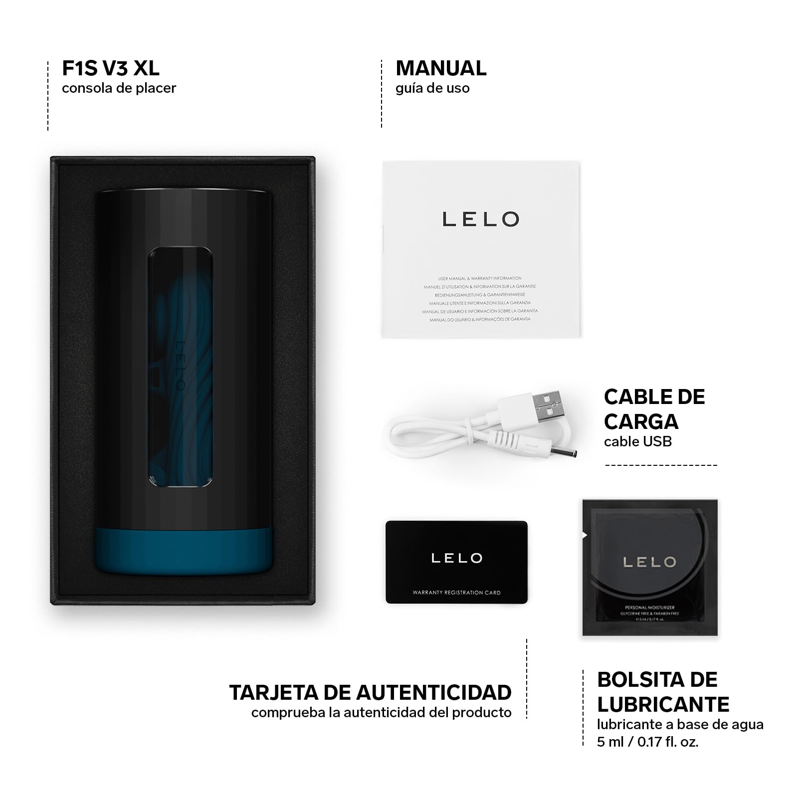 LELO F1S V3 XL Console di Piacere per Uomini in Misura Più Grande, Masturbatore per Uomo con App Bluetooth, Vibratore per Uomo con 8 Modalità di Piacere e 1 Funzionalità AI Interattiva, Sex Toy, Teal