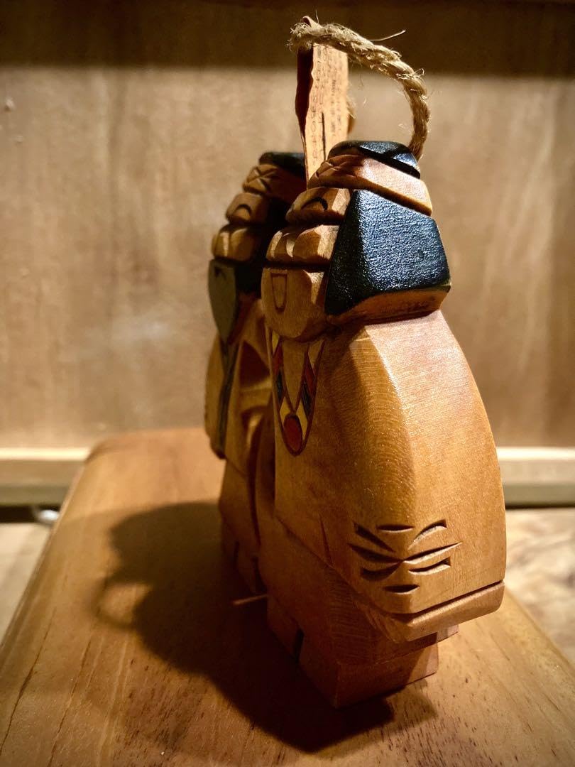 Amazon.co.jp: アイヌ民族 ウトマンニポポ 木彫り民芸 北海道 レトロ