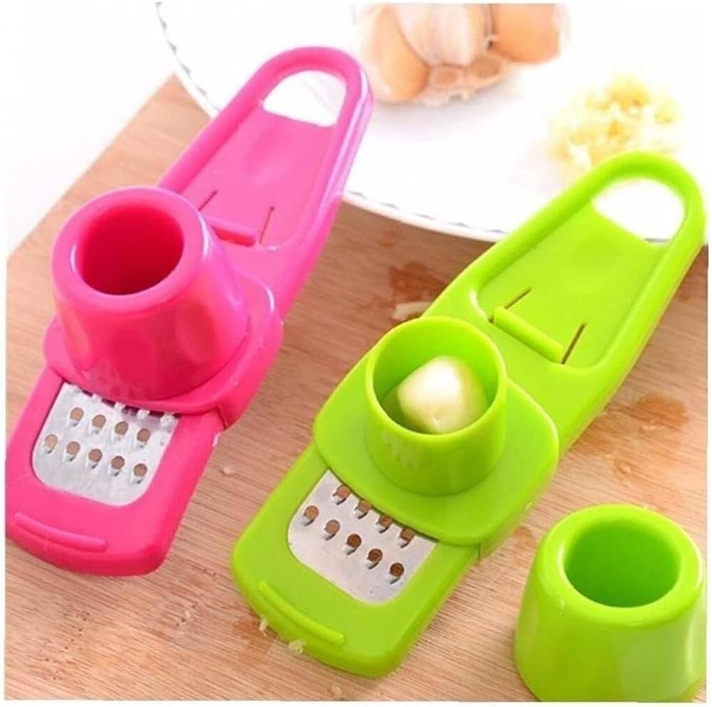 High Effective Garlic Press ，Garlic Press 2pcs Ginger Garlic Presses Grinding Grater Planer Slicer Cutter Cooking Tool Garlic Mincer Crusher