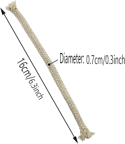 Miniatura 4 de 20 mechas de algodón de 1/4 de pulgada y 6.3 pulgadas redondas de aceite de queroseno para velas de roca, lámpara de aceite de queroseno, lámpara de