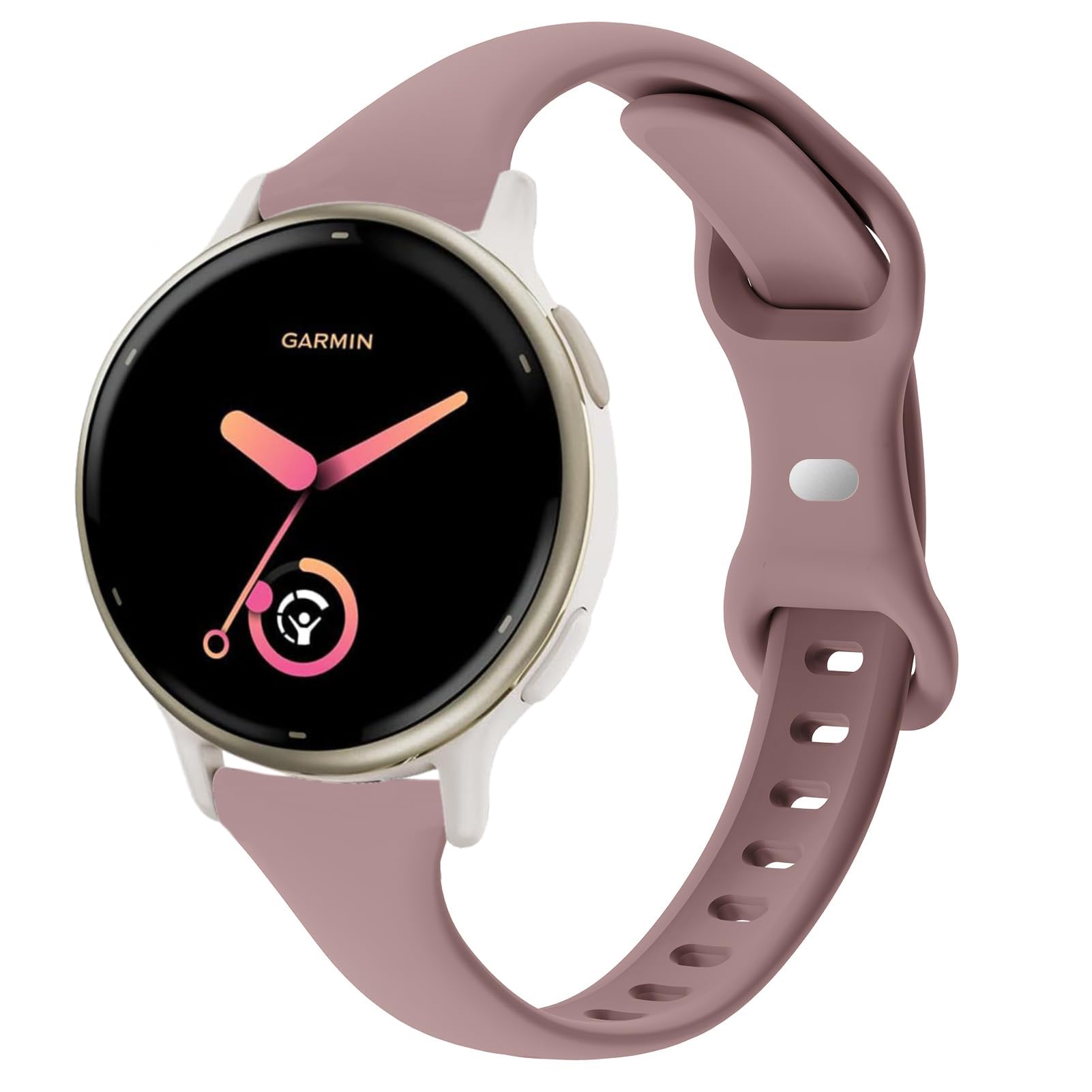 TUCOMO Slim Silicone Watch Band Compatible with Garmin Vivoactive 5/3, Thin Soft Narrow Sport Replacement Wristband Straps for Garmin Vivoactive 3 Music