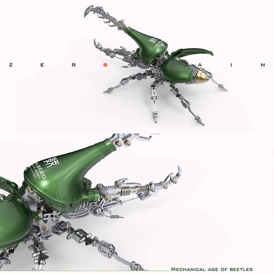 Zestaw 3D Metal Puzzle Mechaniczny Dynastes Model, 588 szt. Stalowych Metalowych Puzzle 3D 30CM Miniaturowe zestawy modeli, Puzzle 3D Łamigłówki Metalowe Ozdoby Stali Nierdzewnej Dorosłych
