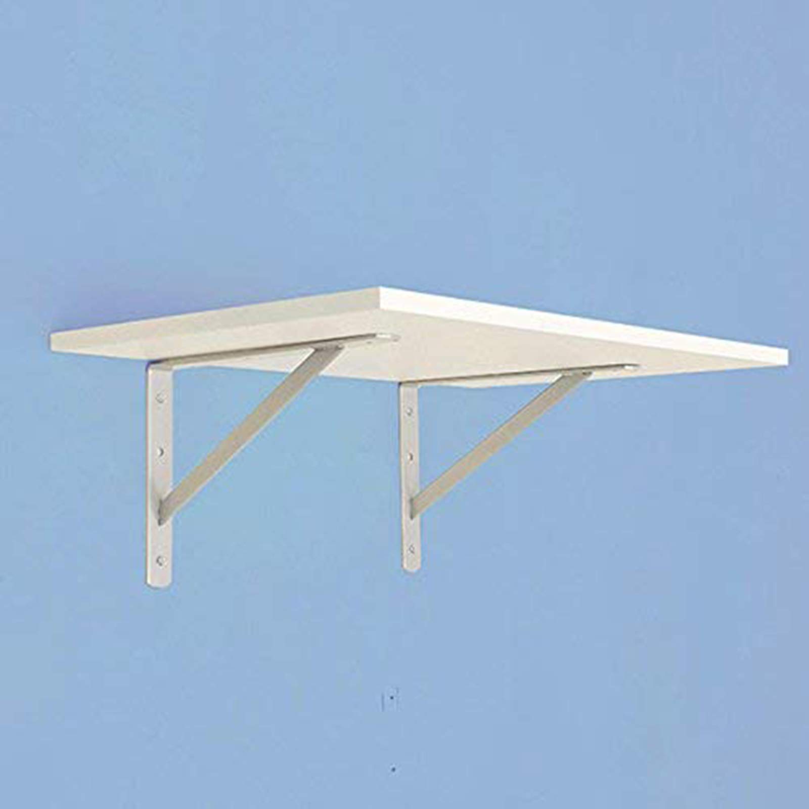 PRIOstahl® Metalowy wspornik regałowy | wspornik do dużych obciążeń | uchwyt do regału | 330 x 495 mm | wspornik półki do dużych obciążeń konsola ścienna wspornik regału kąt do dużych obciążeń (10 sztuk, biały)