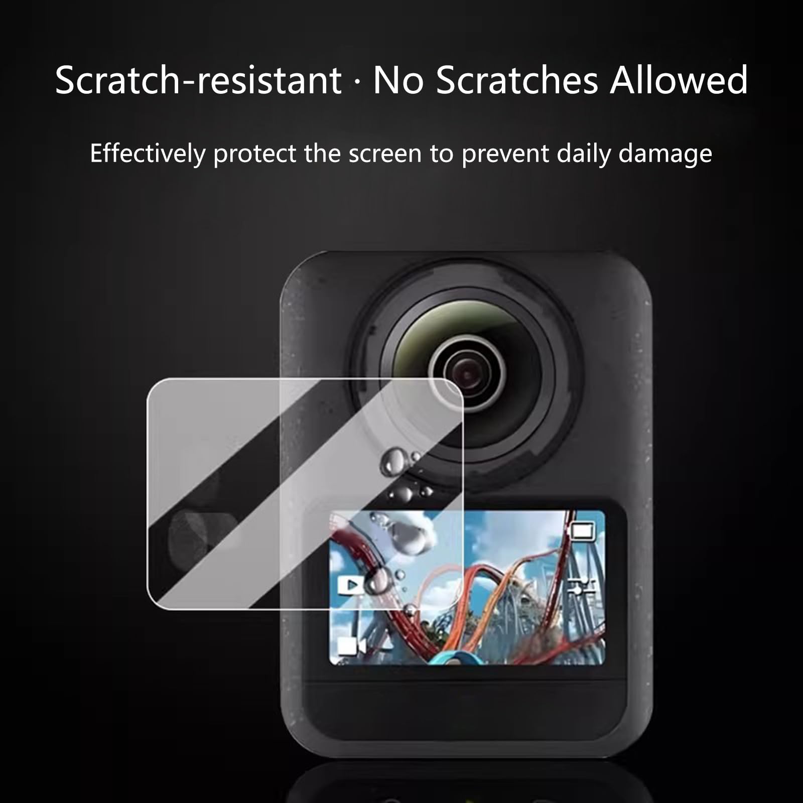 Protector de pantalla de cristal supertransparente y cubierta de lente para cámaras de acción, diseño ligero, impermeable, protector de lente ultravioleta