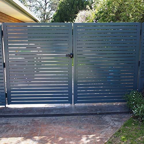 D&D Technologies Llmkdst Lokklatch Magnetic, Dual Sided Push/Pull Handle Latch, Key Lockable On Both Sides Of Gate, For Metal, Wood, And Vinyl Fences, Brushed #TOP4