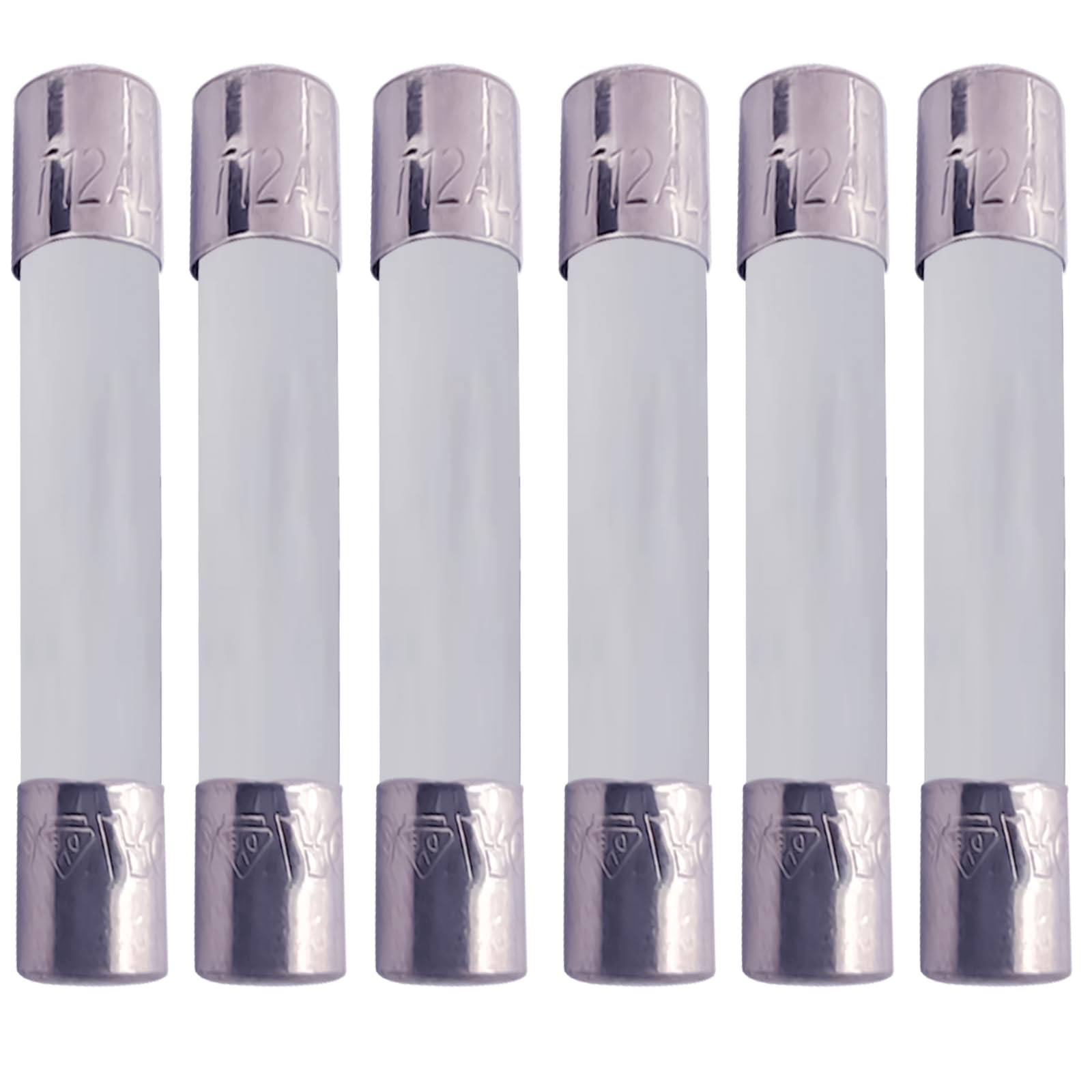 XFFCSEC 12 Amp 250V Ceramic Microwave Fuse, Slow-Blow Time Delay Fuse for Microwave Ovens, Subwoofer, Treadmill (6 PCS)