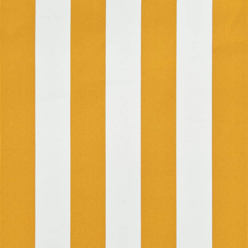 vidaXL Markiza zwijana, 150 x 150 cm, żółto-biała