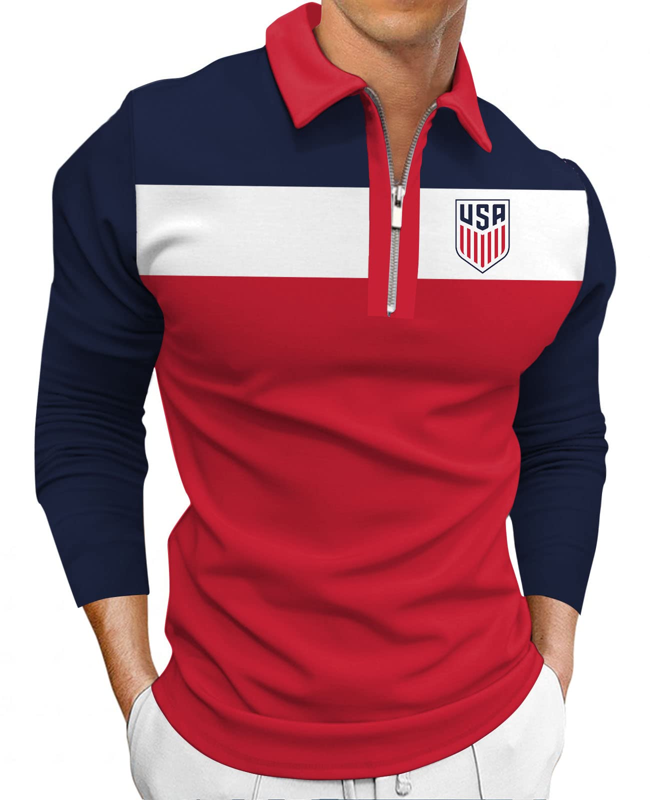 Hodaweisolp Męska koszulka polo z krótkim rękawem na co dzień slim fit z nadrukiem golf koszulka polo topy