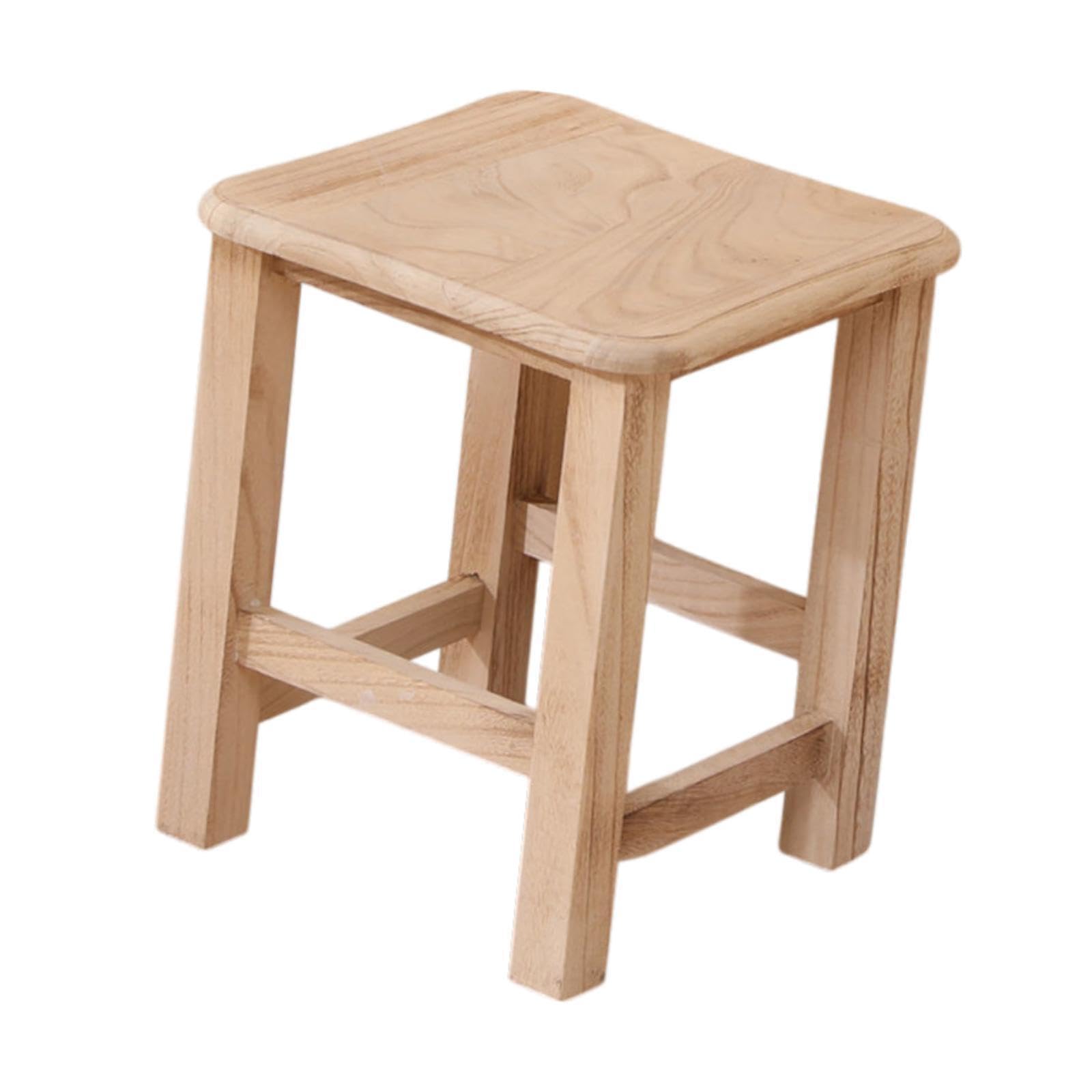 Zambuph Wood Bench Square Decor Stool Bedroom Bedside Multifunctional Wooden Step Stool Children And Room Decor Wood Bench Square For Bedroom Bedside