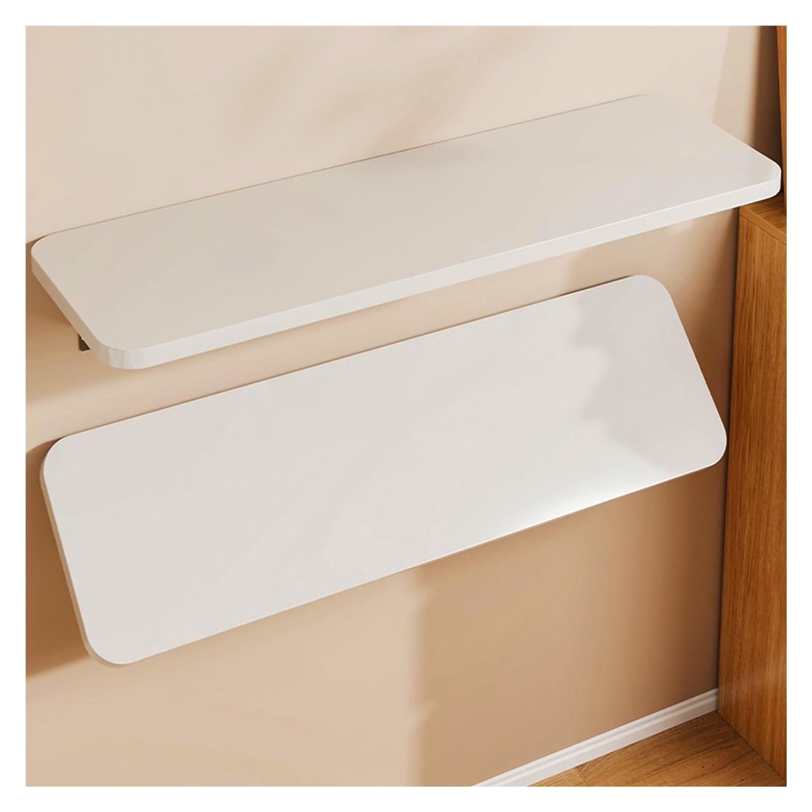 Banco di Lavoro Galleggiante a Parete Pieghevole per la Sala da Lavoro per Garage per la casa Sala da Pranzo Cucina-Design Elegante salvaspazio (90x20cm Bianco) LWX