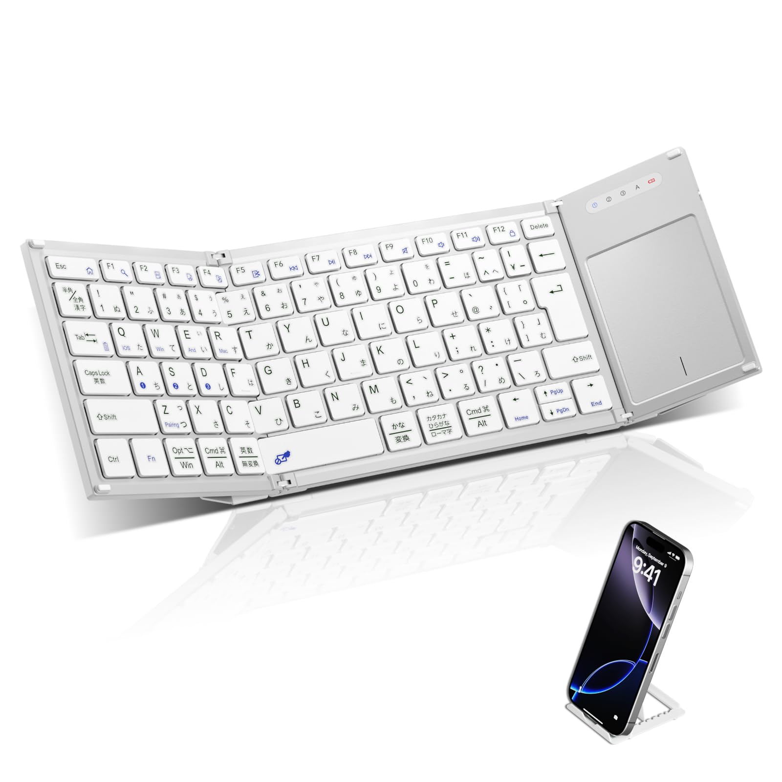 Amazon | Ewin ワイヤレス キーボード bluetooth 折り畳み JIS標準日本