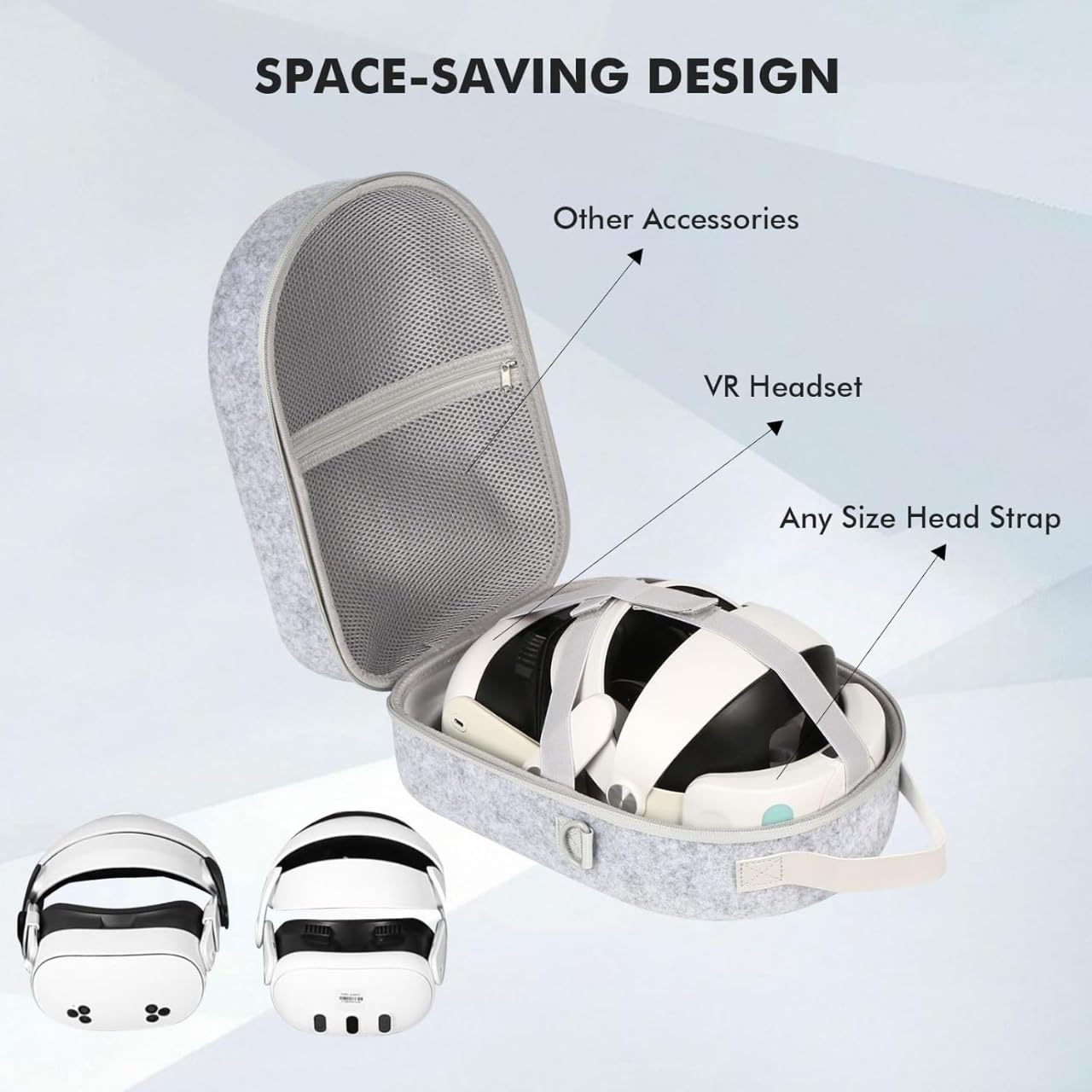 Meta Quest 3/3S Grand sac de transport ultra haute capacité compatible casque réalité virtuelle