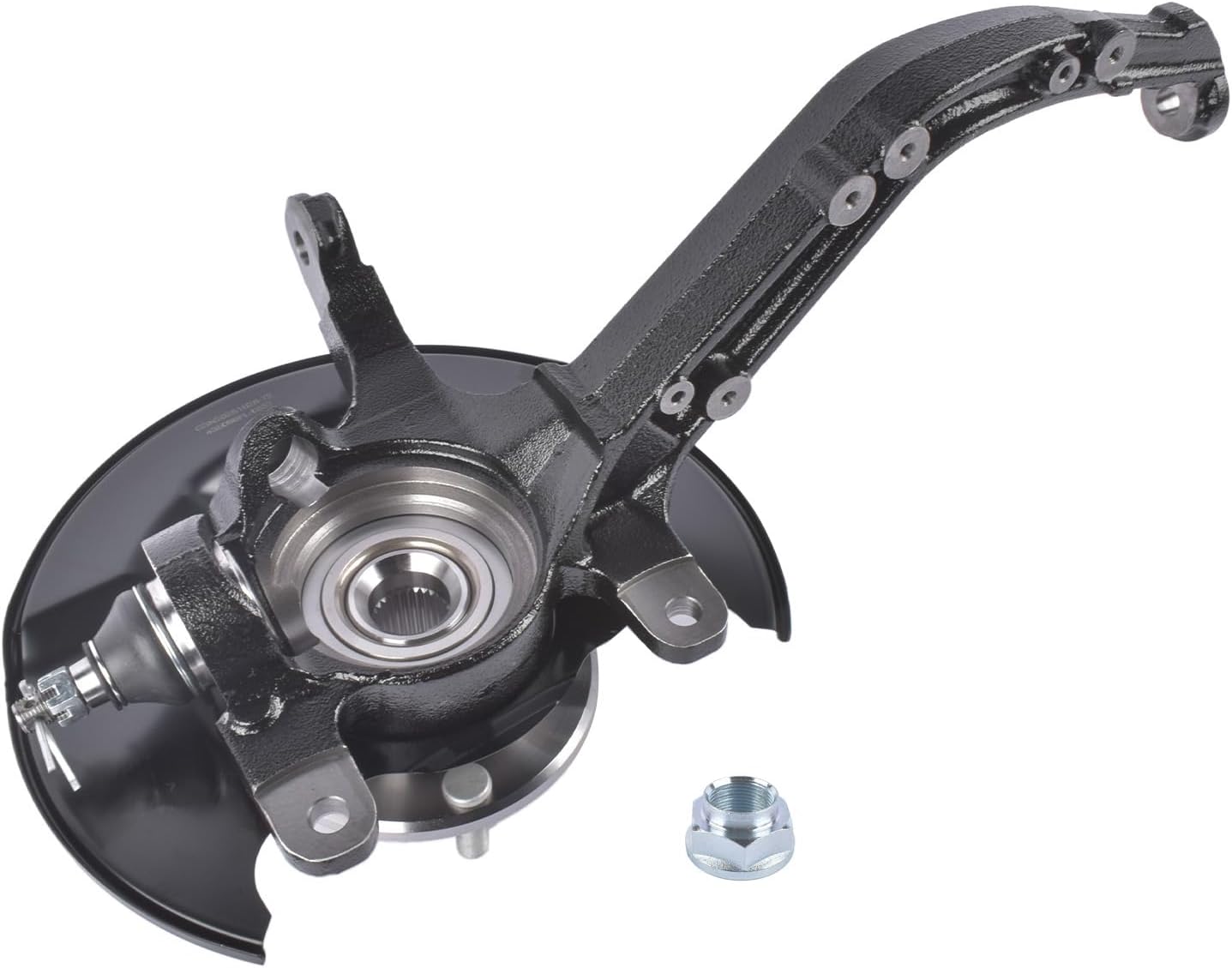 51215S4KA00 Front Driver Side Steering Knuckle Assembly 4-Hole Flange Replacement for Honda Accord 1998-2002 L4 2.3L # 51215-S4K-A00 45255-SS0-000 44600-S84-A00