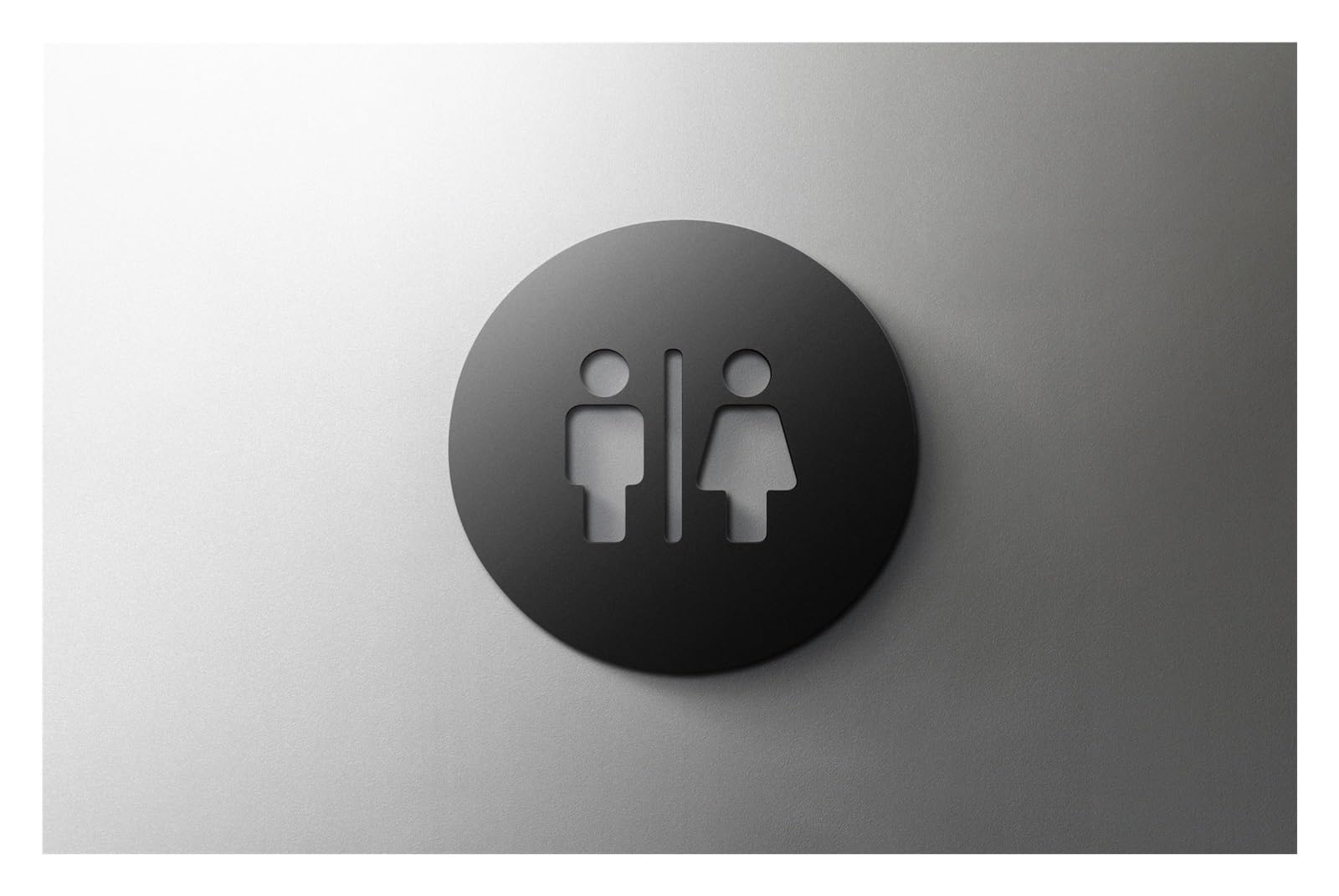 Panneau des toilettes or au design art décoration pour mur et porte