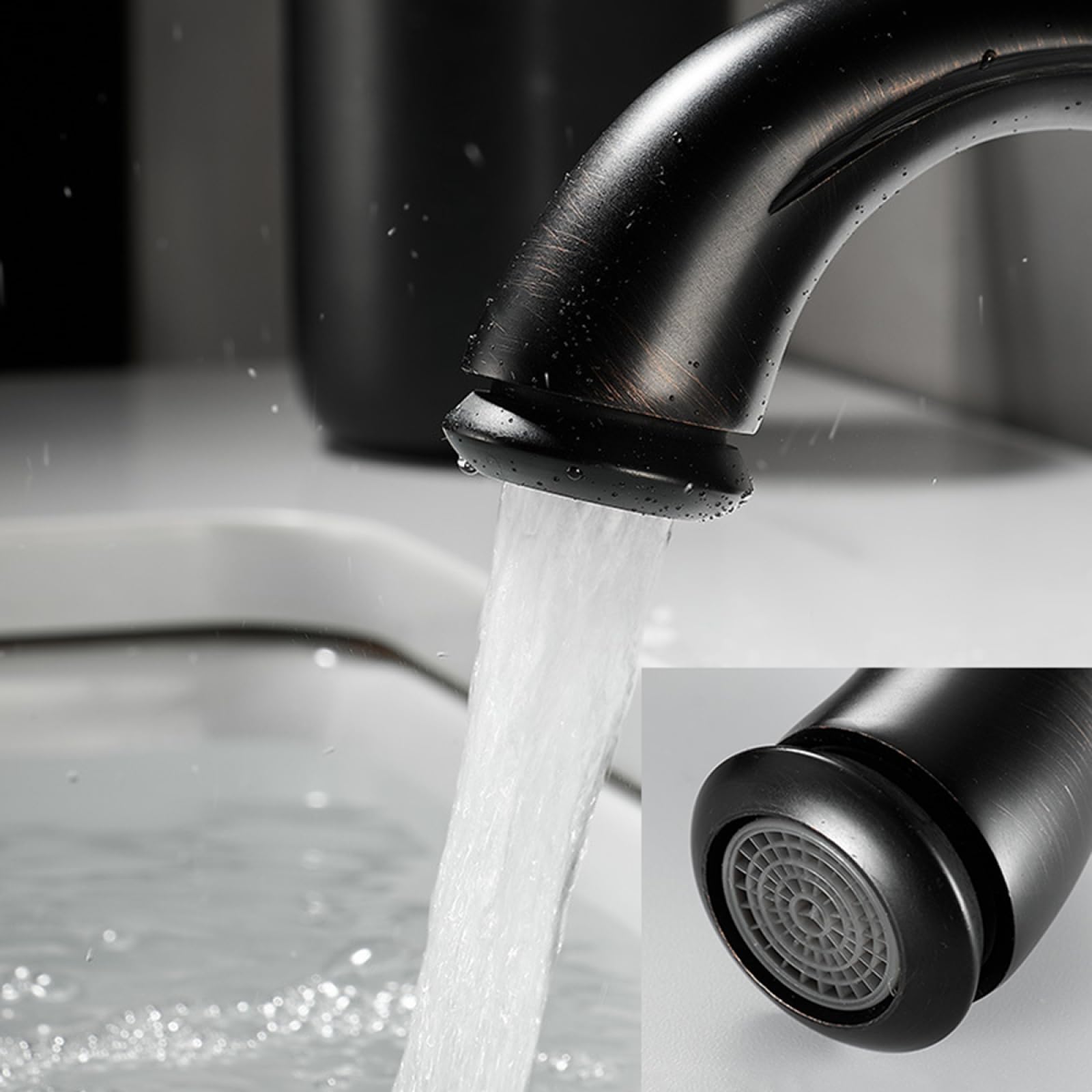 ZYCDP Retro Bathroom Faucet 1 Hole Single Handle Bathroom
