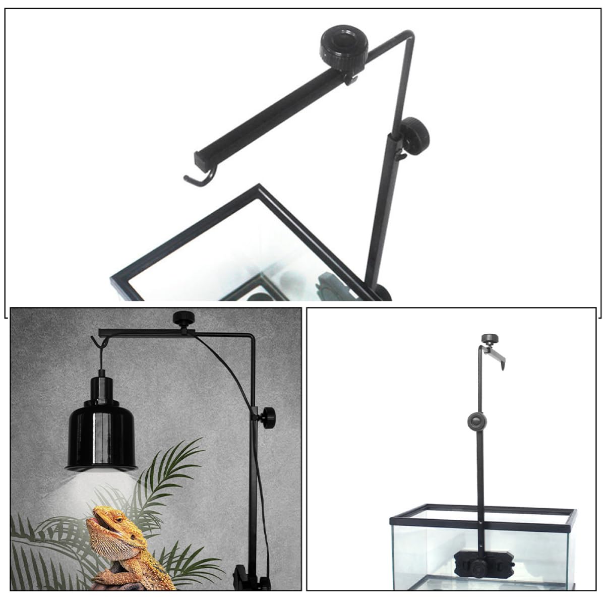 TOYANDONA Stojak Lampę dla Gadów Do Grzewczej Żółwia Uchwyt Do Akwarium Metalowy Wspornik Lamp dla Gadów Akcesorium Terrarium