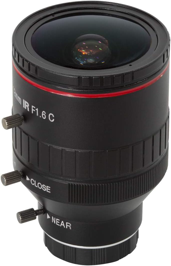 2.8-12mm Varifocal C-Mount Lens for Raspberry Pi HQ Camera, with C-CS Adapter