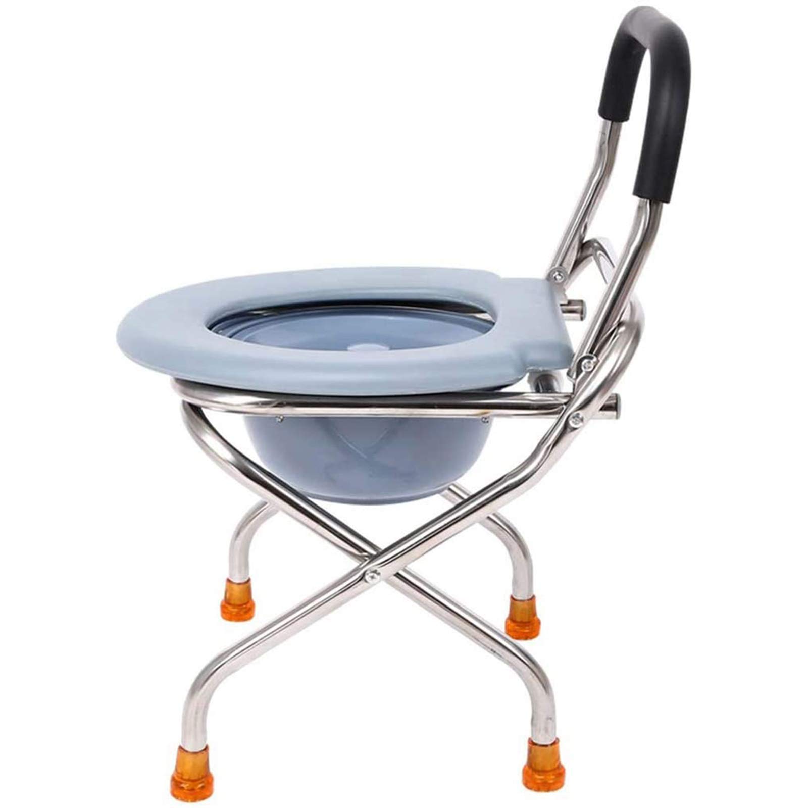BHGFYXBS Commode Chair, Bedside Commode Chair, Portable Stainless Steel Non-Slip Toilet Chair For Pregnant Women Elderly And Patients,