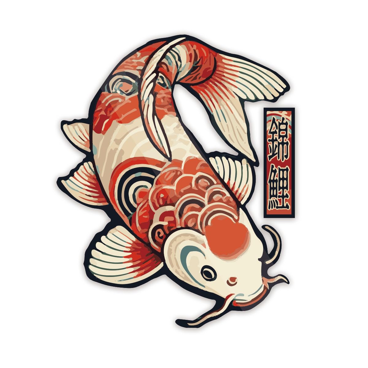 Europe 日本 VINTAGE JAPAN 鯉 OLD 鯉幟 錦鯉 Amazon.co.jp: Biijo 錦鯉 和風 日本風 japan ステッカー 防水・耐熱