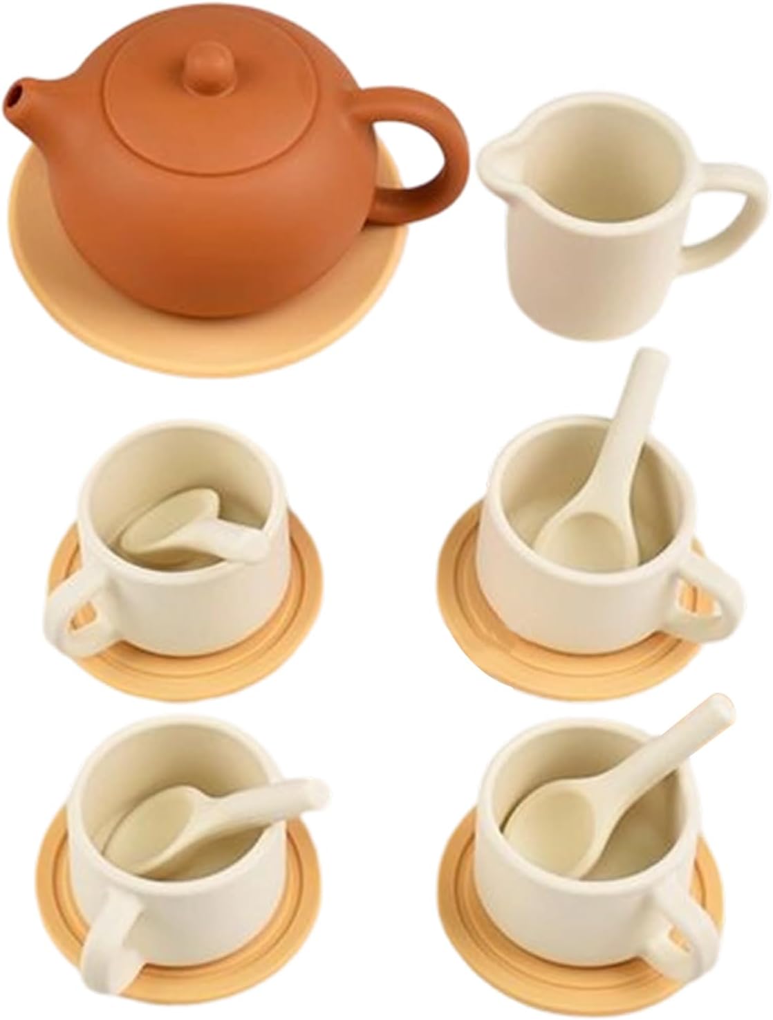 Tea Party Set - Toy Kitchen Utensils, Pretend Play Accessory, Child Tableware Equipment, Afternoon Social Beverage Kit, Miniature Catering Supplies | Boys Girls Preschoolers Playdates Birthday