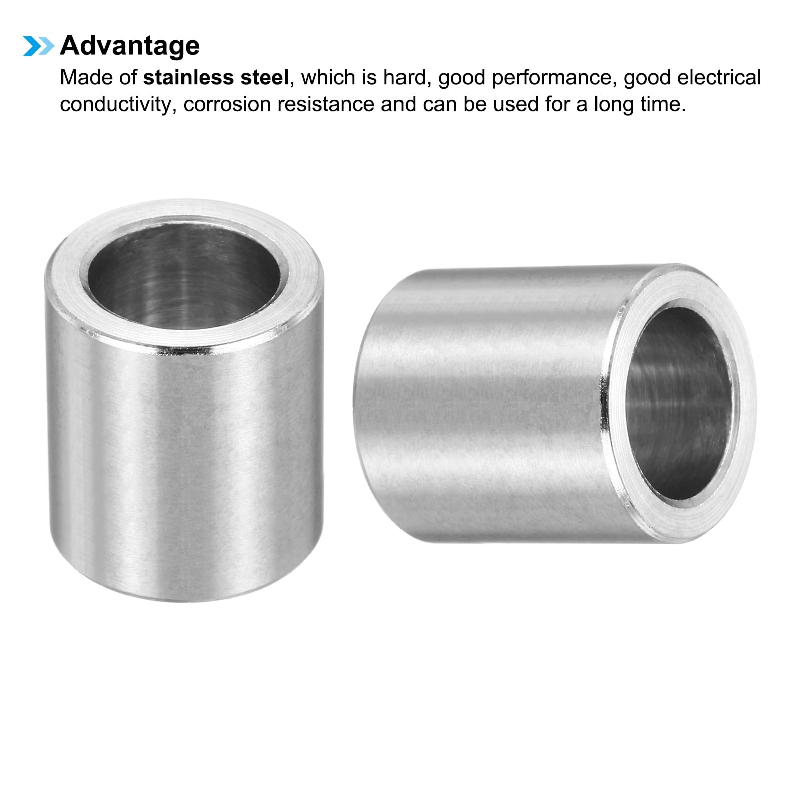 PATIKIL M8 Stainless Steel Spacers, 12Pcs Metal Spacer 8mm ID x 12mm OD x 13mm L Screw Standoff for 5/16" or M8 Screw - Image 4